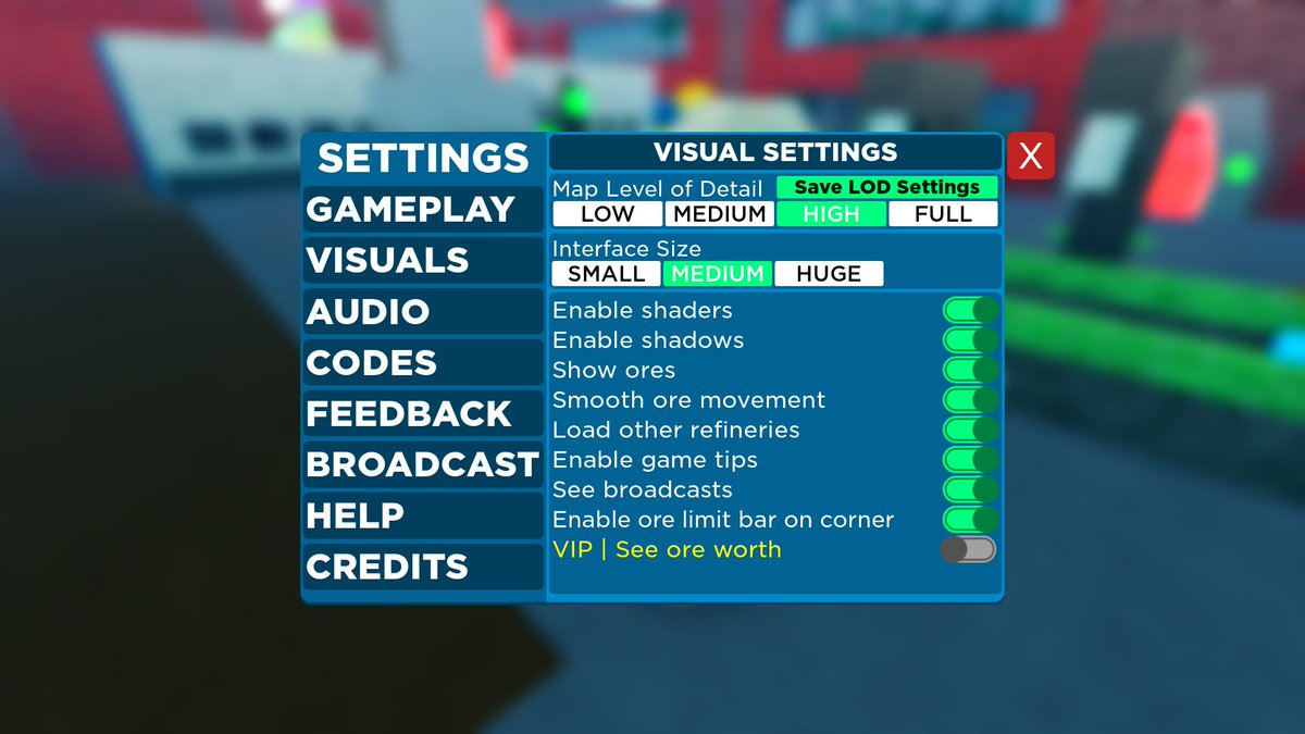 Ore Tycoon 2 On Twitter Coming In The Next Oretycoon2 Update An All New Redesigned Settings Screen Complete With New Functionalities And Categories Roblox Https T Co U0z0nhzknm - roblox code ore tycoon 2