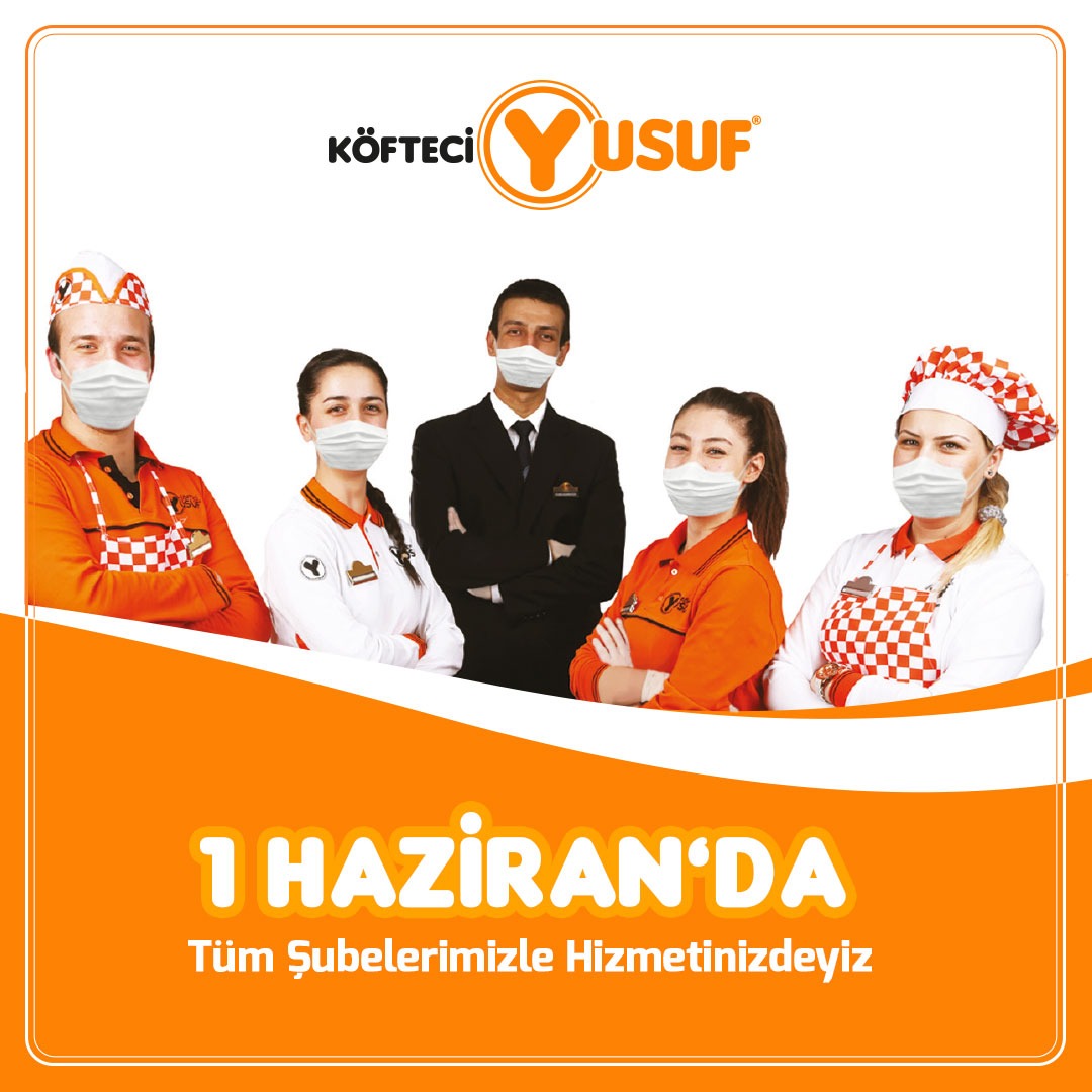1 Haziran'da Tüm Şubelerimizle Hizmetinizdeyiz

#köfteciyusuf #hayatıtadındayaşa #gerçeklezzetgerçekfiyat #sağlıklı #lezzetli #kaliteli #güvenilir #taze #ekonomik #hesaplıkasap #dönery #ekmekarasıy #yusufburger #dürümy #yolboyulezzetleri #sucuky #yolunuzunüzerindeyiz #1Haziran