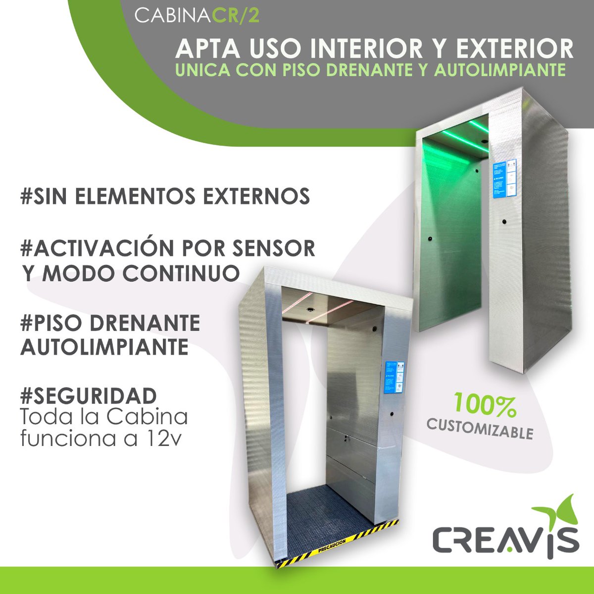 CreavisArg's tweet photo. Cabinas y Arcos de Sanitización contra COVID-19 desarrollados x #Creavis para contribuir a frenar la propagación de la pandemia
#CabinaSanitizante #ArcoDesinfectante #Coronavirus #QuedateEnCasa #COVID19 https://t.co/KjaKSh0Yvz