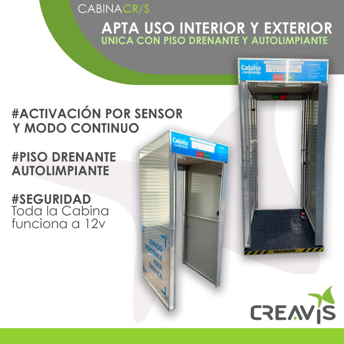 CreavisArg's tweet photo. Cabinas y Arcos de Sanitización contra COVID-19 desarrollados x #Creavis para contribuir a frenar la propagación de la pandemia
#CabinaSanitizante #ArcoDesinfectante #Coronavirus #QuedateEnCasa #COVID19 https://t.co/KjaKSh0Yvz