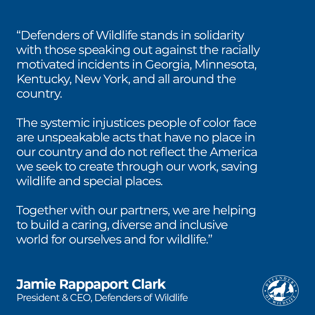 Speaking for Wildlife Defenders of Wildlife