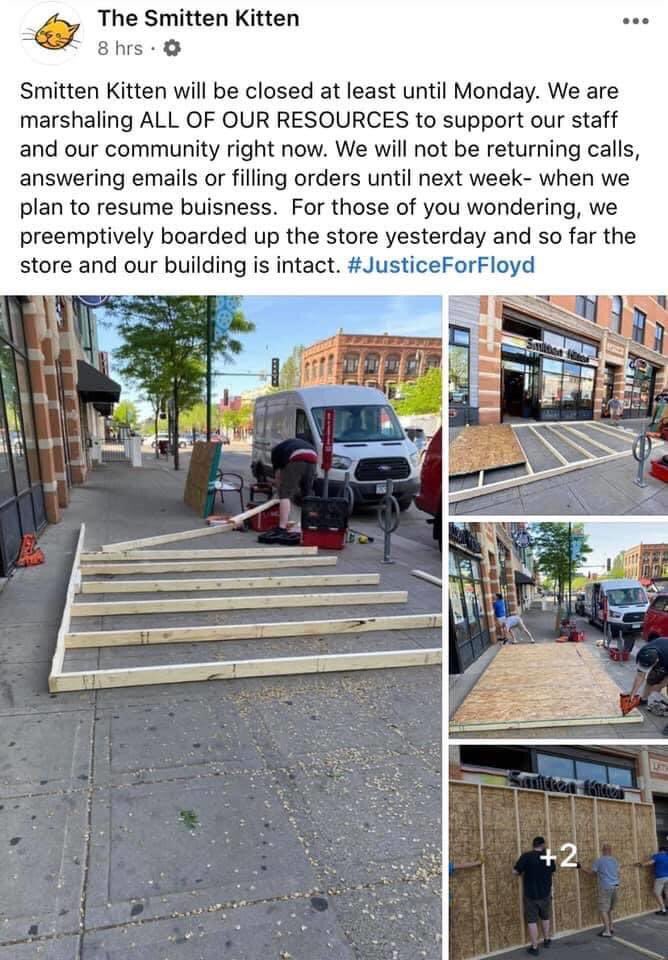I have heard a lot of people on here who want to tell POC how they “should” protest. One common refrain is to point out the damage and destruction to local businesses.How about we hear what the businesses themselves have to say. #KleenexRequired