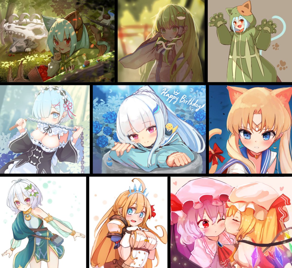#今月描いた絵を晒そう
頑張りました─=≡Σ((( つ•̀ω•́)つ 