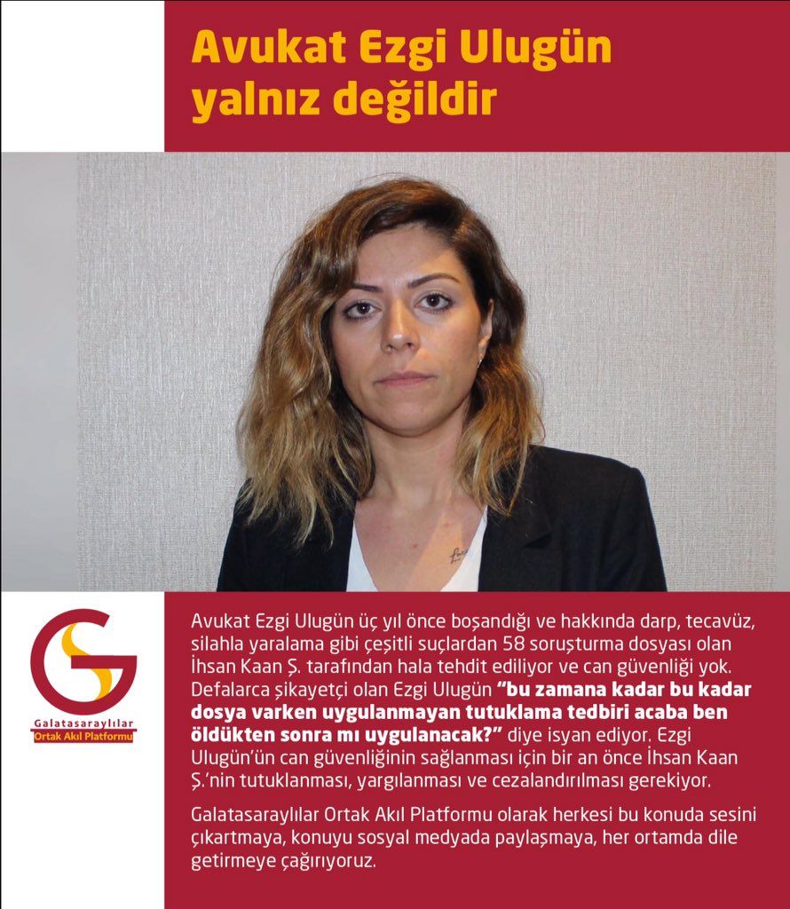 Bir kadın cinayeti daha işlenmeden, konuyu gündemde tutabilmemiz için ses verelim, paylaşalım... #EzgiUlugünYalnızDeğildir