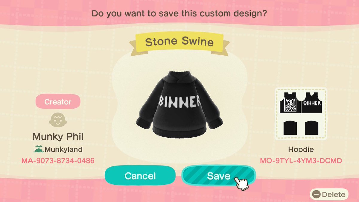 sinnercult's tweet photo. We got such a good response yesterday that I spent an unimaginable amount of time working on this to present, our entire merch. I didn’t covert photos, I literally spent the time remaking all of these. Type in the design code and you’ll have yourself some in-game Sinner merch https://t.co/KtzJa2x3sx