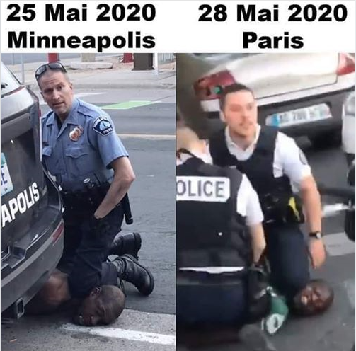 indycharlottine's tweet photo. #BLACK_LIVES_MATTER 
#ViolencesPolicieres 
Même technique controversée : USA/FRANCE https://t.co/AWFcBjxyfC