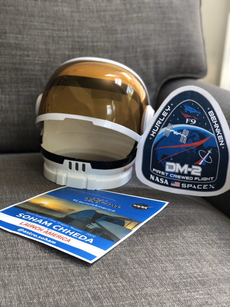 InfinityHotels's tweet image. Ready for Launch Day (Take 2)... @astro.soham is ready... are you ??? 

 #LaunchAmerica #nasa  #spacex #dm2 #falcon9 @Astro_Doug @AstroBehnken @elonmusk