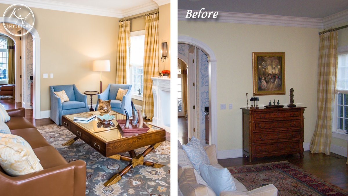 kninteriors_inc's tweet photo. Client:  We'd like the room to feel open and spacious.

Me: *Brings in enormous furnishings and accomplishes goal by bending physics to my will*

Love #homedesign? Follow on IG @kn_interiors_inc for daily #beforeandafter!  #kninteriors #interiordesign #homedecor #transformation https://t.co/DtAoLtCn0P