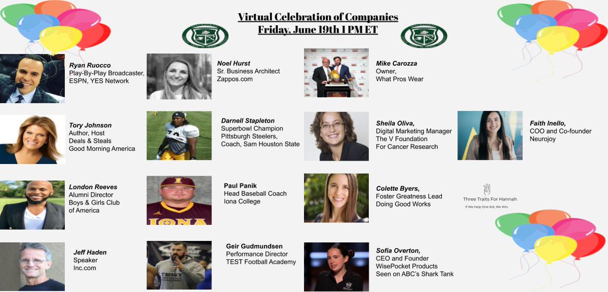 <a href="/brittanyannlo/">Brittany Lo</a> I just wanted to also extend an invite to our "Celebration of Companies" on Friday, June 19th. I've attached the flier to this thread. Thank you so much! Stay healthy!