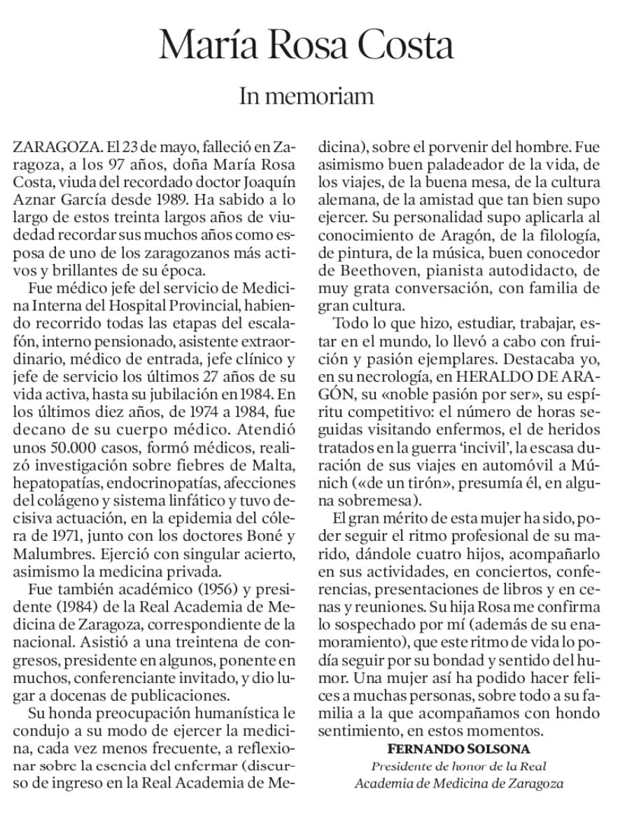 revistamongolia's tweet photo. Esta necrológica se publicó ayer en Zaragoza. Ayer. https://t.co/MNJeCBYPb6