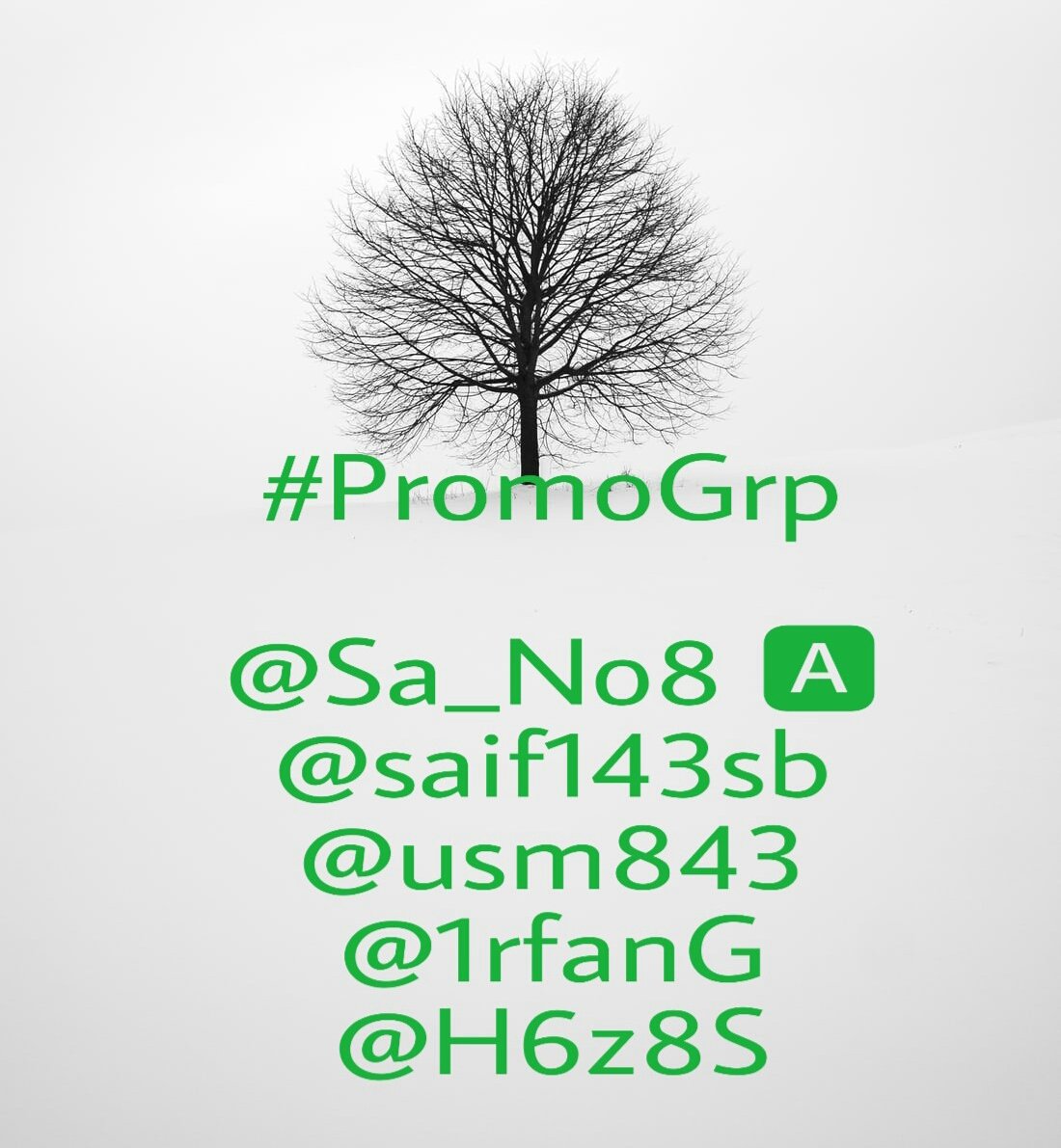 #PromoGrp
L2
@Sa_No8🅰
@saif143sb
@usm843
@1rfanG
@H6z8S
🍀🍀
@Hm_ri_
@M1Jalil
@binte70
@fatmye3
@tokk_aa
@tanoli40
@DJ_NaiN_
@_myali007
@Arsalkh66
@Eagle7s
@WE_CHD
@AYE__CH
@Moh_ifb
@oct_aj
@lq_110
@AI__786
@Abh357
@Raja_IFB
@HBr_Acid
@wazir135
@Gta5522
@R_O_B__i
@s_wal1
@UK__L