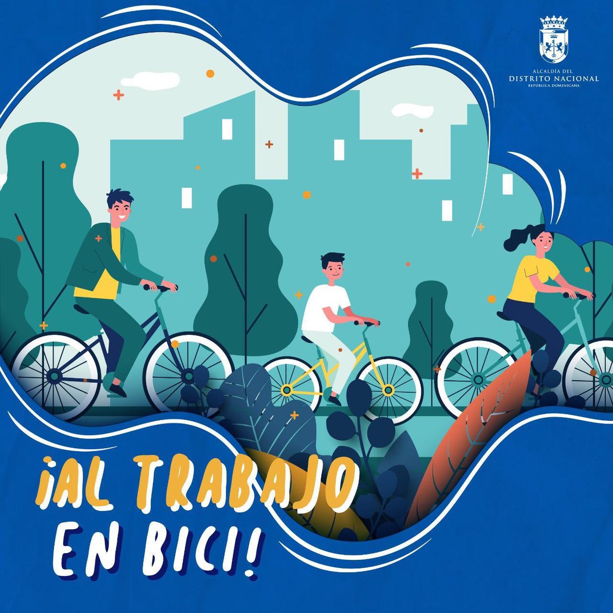 AlcaldiaDN's tweet photo. 🚲Te invitamos a que llegues a tu trabajo en bici por ser una alternativa saludable que permite el distanciamiento por el COVID-19 🏥😷
⠀
Nuestros colaboradores ADN ya  forman  parte de esta iniciativa. ¡Únete! 🚴‍♀️🚴‍♂️
⠀
#DiaMundialDeLaBicicleta https://t.co/T97IVgoWo8