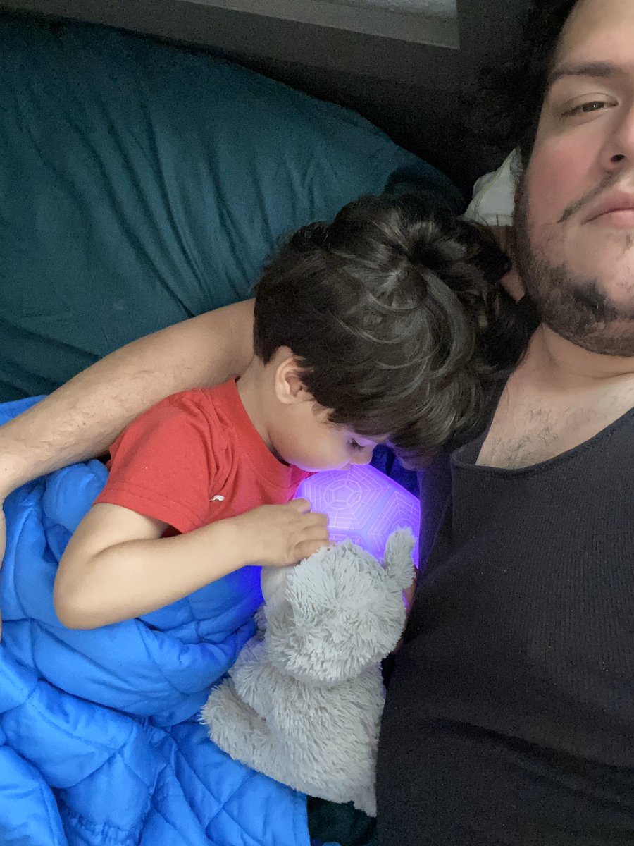 RicanStreams's tweet photo. My wife @Mrs_ItmeRican gave me an early fathers day gift. It was a light up engram from @DestinyTheGame. I saw was because my #littlelight has decided it belongs to him now and went to sleep with it. I couldn’t be prouder of this legendary moment. #GamerDad #DadsOfDestiny https://t.co/cYGDaavL0a