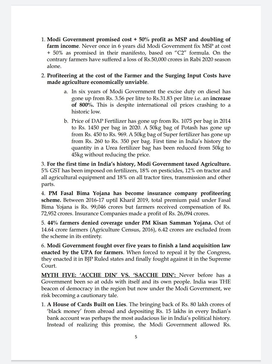 Highlights of Press Briefing on 6 years of  @narendramodi's  @BJP4India Government: Helpless Citizens - Heartless Government!By  @rssurjewala,  @kcvenugopalmp,  @rohanrgupta and  @pranavINC. 2/5