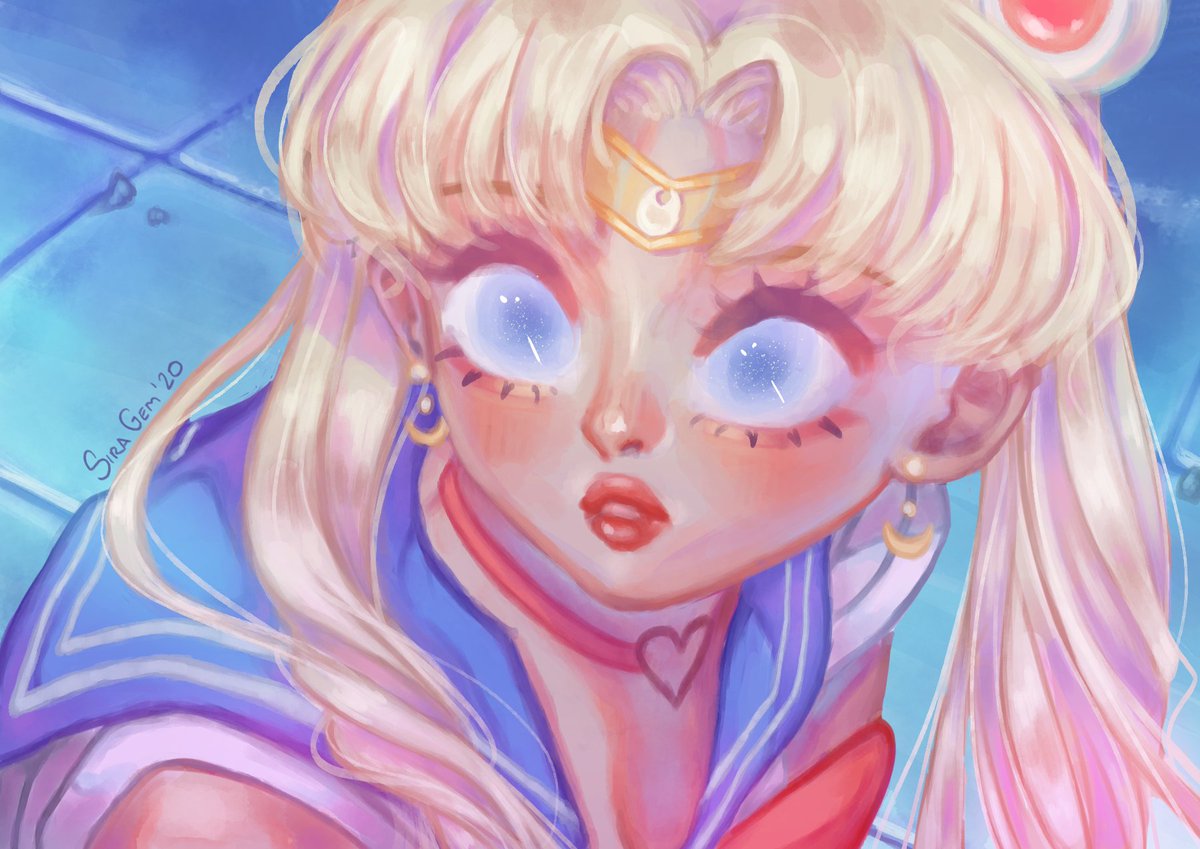 Sira_Gem's tweet photo. my take on the #sailormoonredrawchallenge  ! A bit late than everyone else but I really wanted to try it and I really like the result 💖💖 https://t.co/16NQhCaDeR