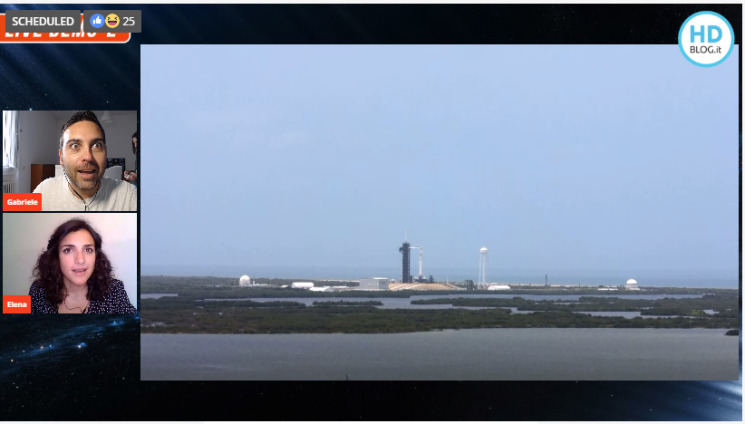 gibrus's tweet photo. Noi siamo pronti per la diretta del lancio #SpaceX - secondo tentativo dalle 20.15 qui: https://t.co/BP9Ag1h8v3 con @3lenante https://t.co/4ClmoCQu7w