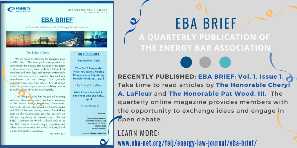 EnergyBarAssoc's tweet photo. Consider starting #SundayFunday off with your morning coffee and a couple interesting industry articles on energy-related legal or policy issues. Learn how to add your voice to the discussion!  https://t.co/RT28a38f5Y #EBABrief #energyindustry https://t.co/4ptVlnhsOf
