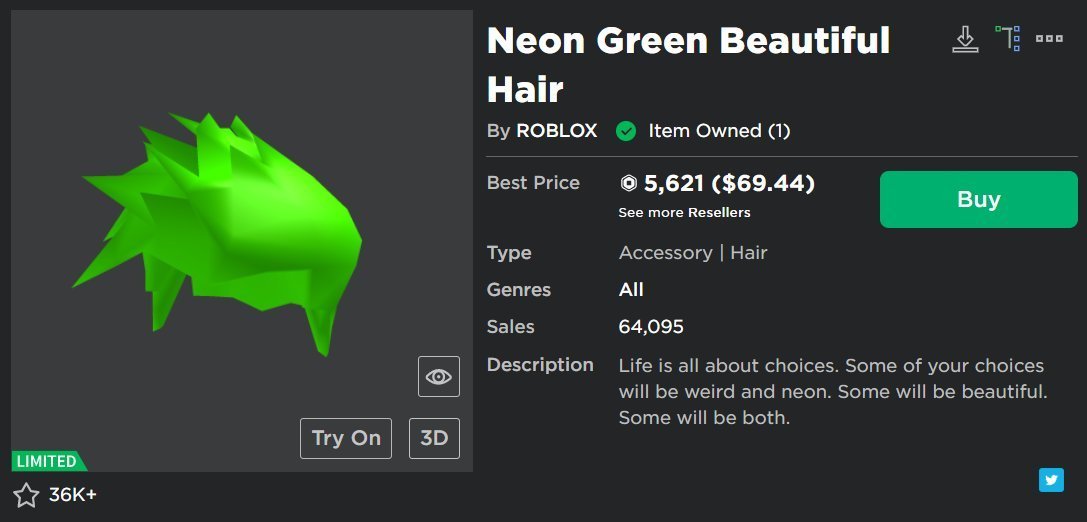 Neon Green Beautiful Hair Id Roblox