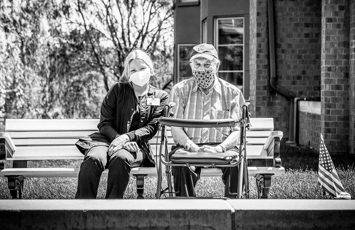 rolfringwald's tweet photo. One of the #lifestyleshots from yesterday’s #photoshoot for a #retirementcommunity featuring one of their #essentialworker and #resident.  #Godbless these hard working #careworkers and all those fighting to keep everyone safe from #covid19 #lifestylephotography #commercialphoto https://t.co/qYdrr4YSyf