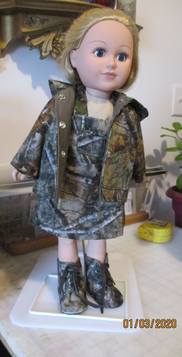 Excited to share the latest addition to my #etsy shop: Five Piece Camouflage Outfit for 18' dolls including The My Life Doll & The American Doll etsy.me/2XihZqr #brown #birthday #thanksgiving #green #camouflagecoat #camouflagejumper #camouflageboots #americanma