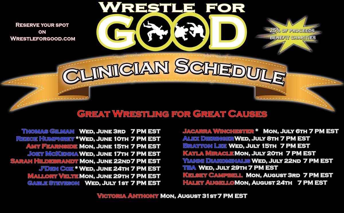 💥50%💥 off all summer e-clinics until Wednesday, June 3rd 6:45 pm ET. Do not hesitate to bring the best clinicians right to your home! Register at wrestleforgood.com #wrestleforgood #wrestlewiththebest #wrestlelikeagirl <a href="/MDAorg/">Muscular Dystrophy Association</a>