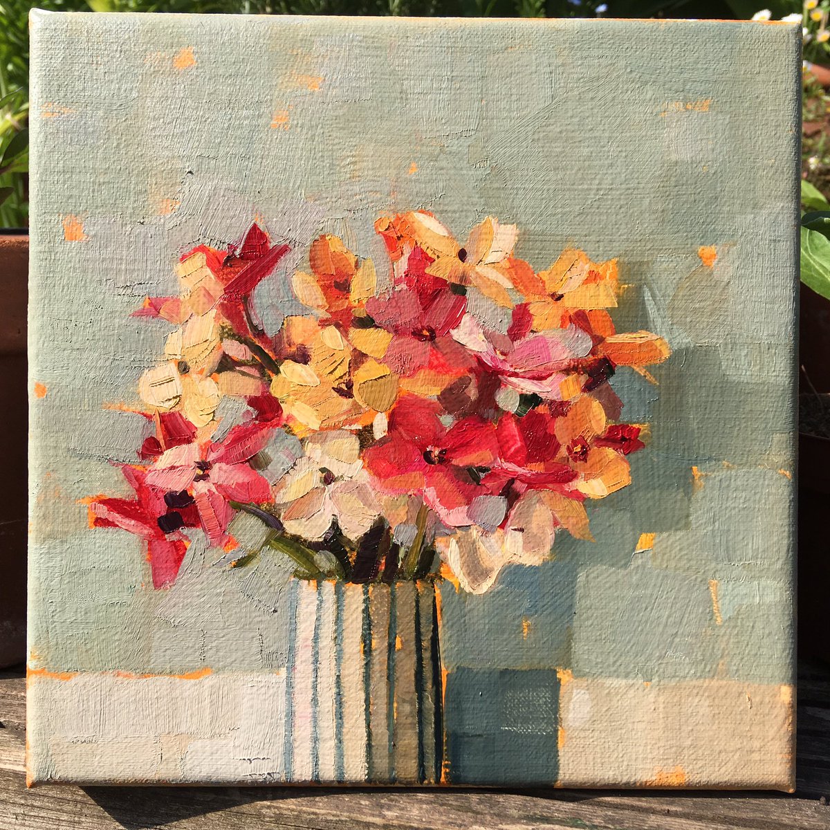 Little wallflowers... #workinprogress #wallflowers #gardenflowers #springflowers #flowers