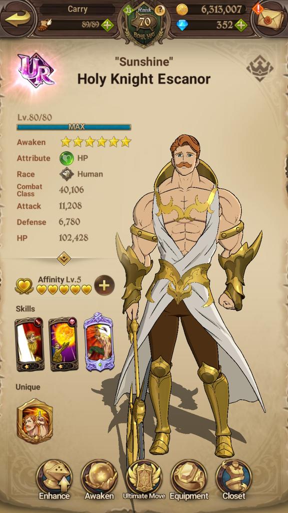 CarryEnfurecido's tweet photo. Acabo de conseguir mi primera unidad (con equipo de ATK - DEF, que con PS da mucho CC) con 40k de CC.
Le quedan aún rerolls a los sub-stats y esos martillos que nunca llegan, en especial a la parte de Defensa. https://t.co/0kW8qUaGDM