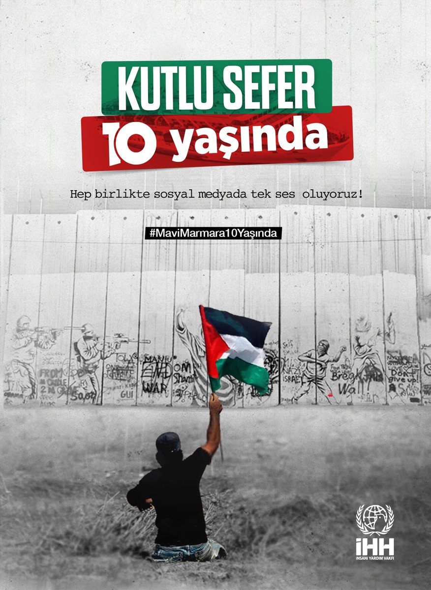 •Yeryüzünden zulüm kalkıncaya dek, Özgür Kudüs için Mavi Marmara yoluna devam edecek. #MaviMarmara10Yaşında