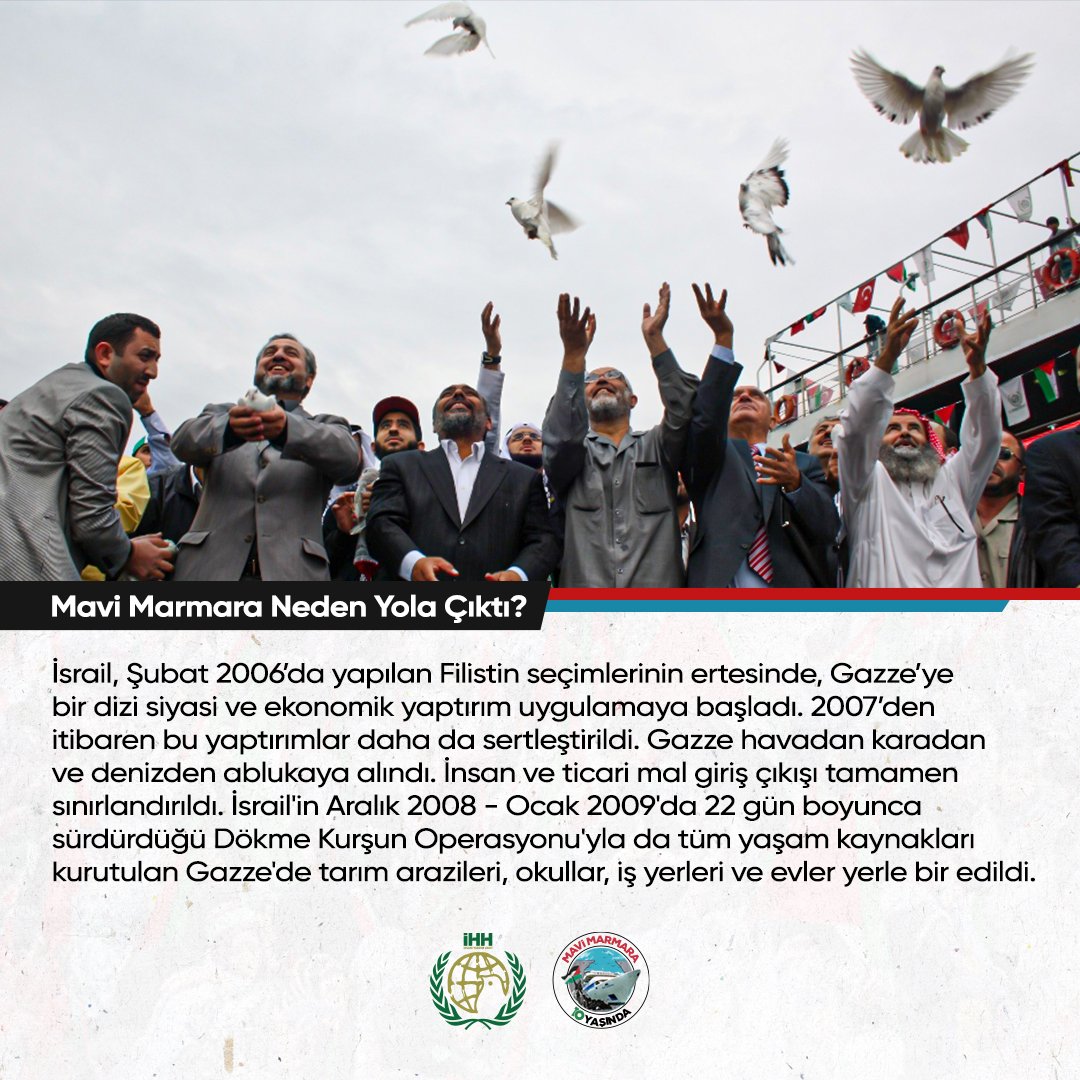 Özgür Kudüs için canlarını feda eden Mavi Marmara şehidlerini unutmayacağız, unutturmayacağız..İbrahim Bilgen, Çetin Topçuoğlu,Cengiz Songür, Fahri Yaldız,Cengiz Akyüz,Cevdet Kılıçlar, Ali Haydar Bengi, Necdet Yıldırım, Uğur Süleyman Söylemez, Furkan Doğab #MaviMarmara10Yaşında