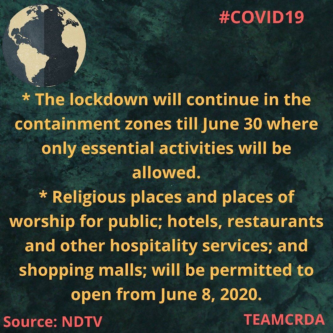 TeamCRDA's tweet image. Let&apos;s us not call this lockdown anymore.
#Lockdown5 #LockdownIsOverThanksDom #pandemic #COVID19 #lockdownindia