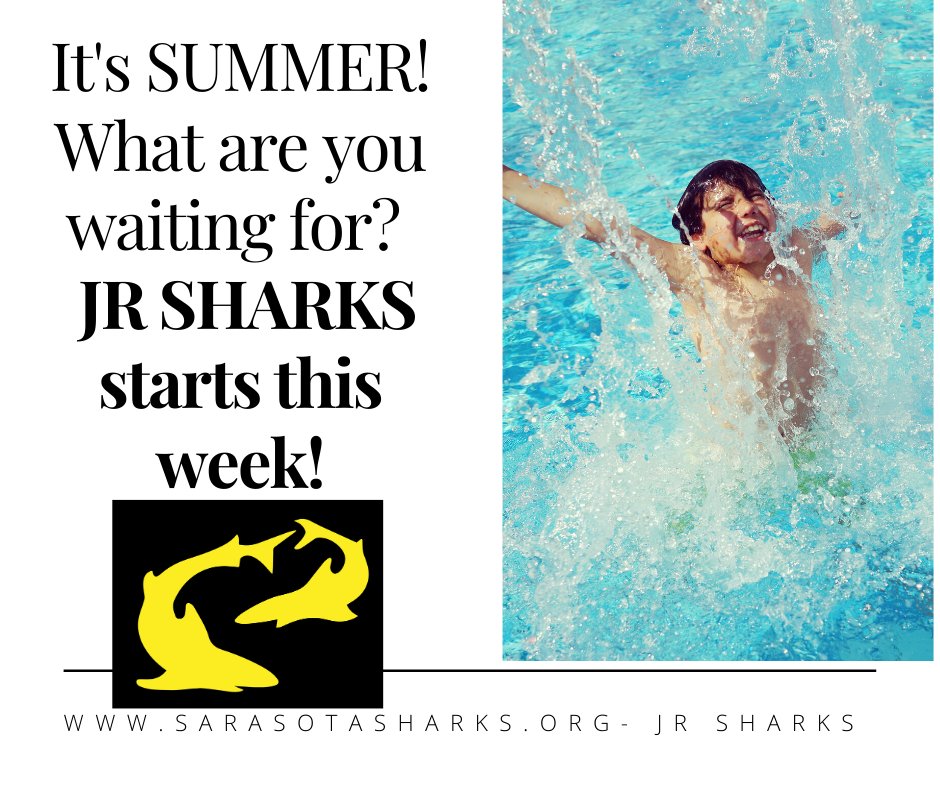 Summer starts June 1 in the Shark Tank.  Sign up online sarasotasharks.org
#mysarasota