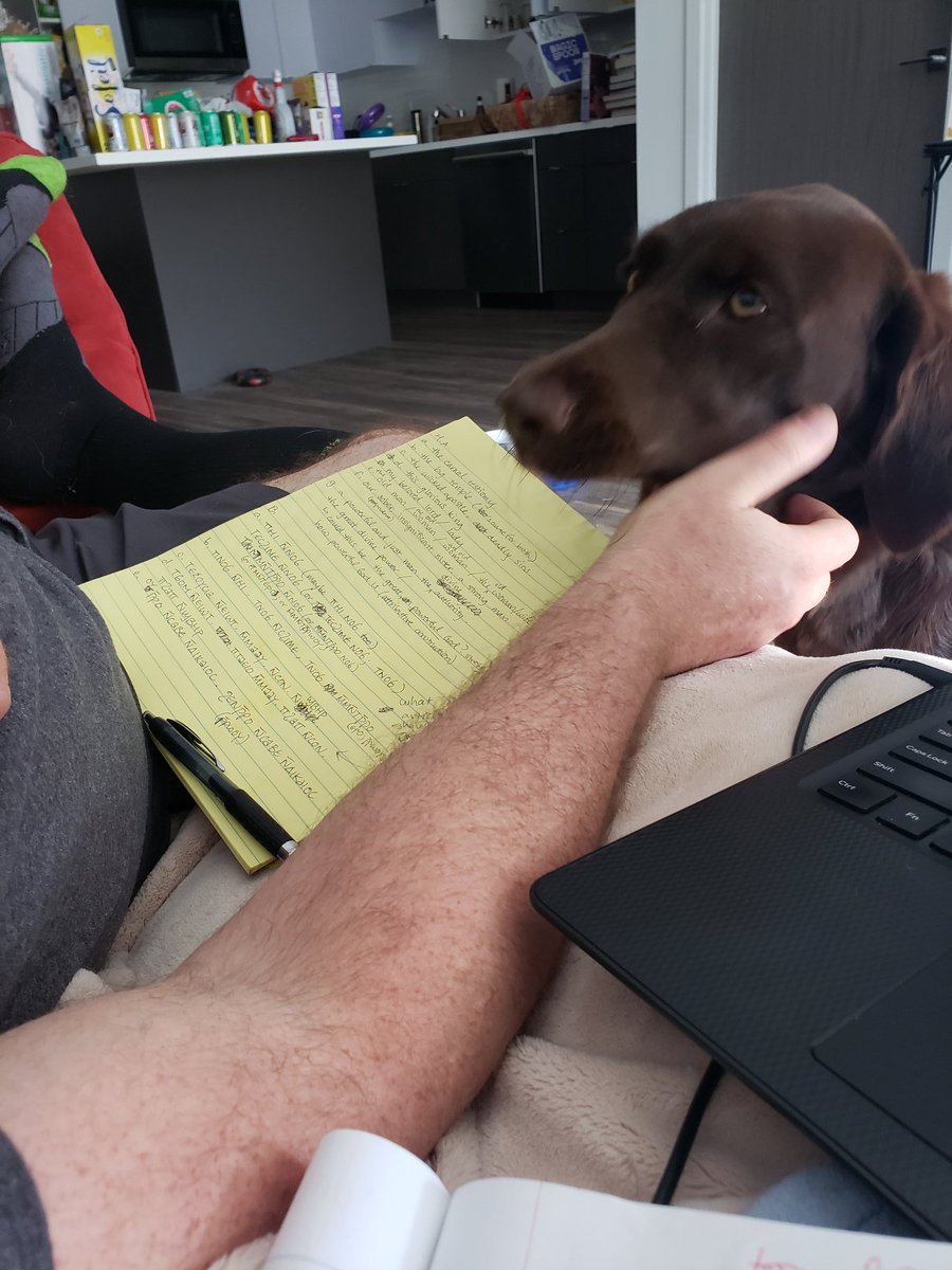 apistone's tweet photo. TFW you're trying to juggle #CAMWS2020 with your weekly Coptic group and your puppy wants to literally eat your homework https://t.co/VzTi1tmeV6