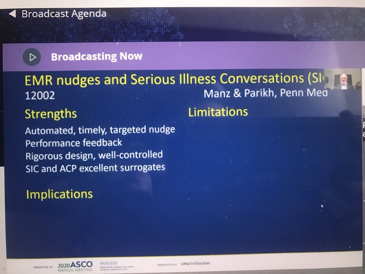 DevikaDasMD's tweet photo. EMR nudges to initiative serious illness conversations. Interesting 🧐 - would it lead to “reminder fatigue” though ? #supportiveonc #asco20 #caredelivery https://t.co/t8dUg8xdfW