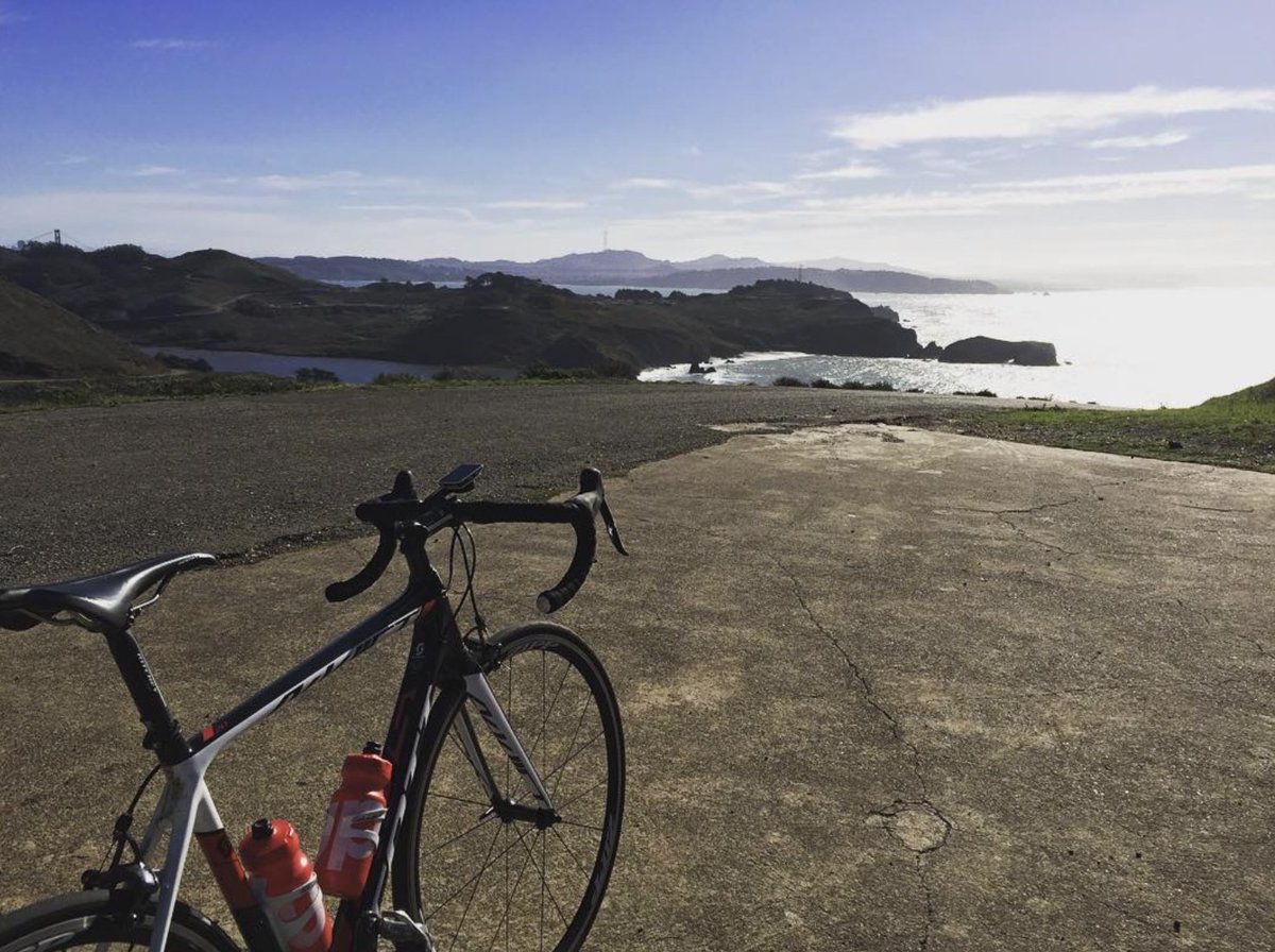 A lot of his pictures suggest that he really liked to ride the Marin Headlands alone and found peace surrounded by mountains, sky and sea.