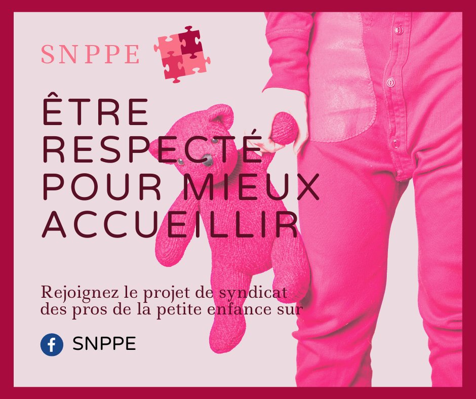 SnppeFr's tweet photo. Rejoignez le projet de syndicat des pros de la petite enfance ! 
Être respecté pour mieux accueillir https://t.co/Y1I2ixLYal
