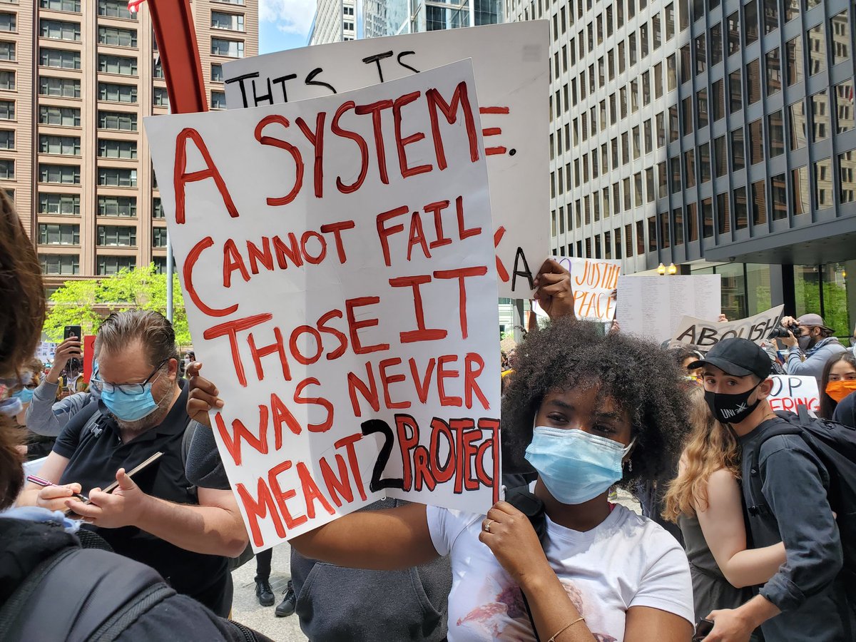 Some of the signs and scenes here at Federal Plaza.  #Chicago  #GeorgeFloyd