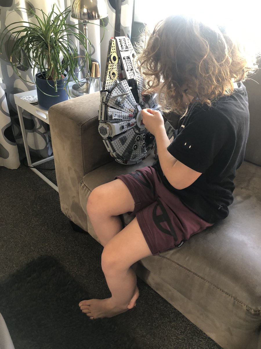 Inspired by watching <a href="/SpaceX/">SpaceX</a> and @Nasa this morning, my son is prepping his ship for launch.
Thanks <a href="/elonmusk/">Elon Musk</a>!! #dragon #falcon