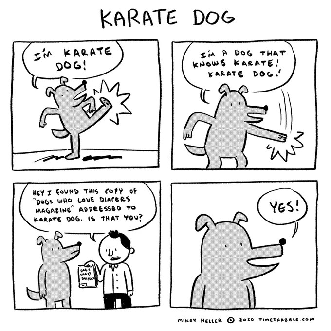 i drew a comic about karate dog 