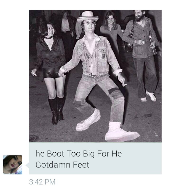 Mandy on X: &ldquo;@mSperoni lol yeah that&rsquo;s the &ldquo;he boot too big for he 