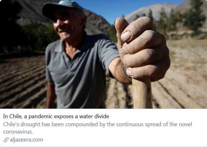  #Chile: cascading, compounding crises. https://www.aljazeera.com/podcasts/thetake/2020/05/chile-pandemic-exposes-water-divide-200529151613171.html