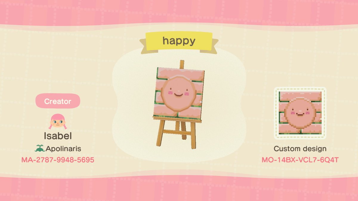 issabelley_ac's tweet photo. it do be a new path doe. with faces doe #AnimalCrossing #ACNH #animalcrossingdesigns https://t.co/PYBDRhs5vj