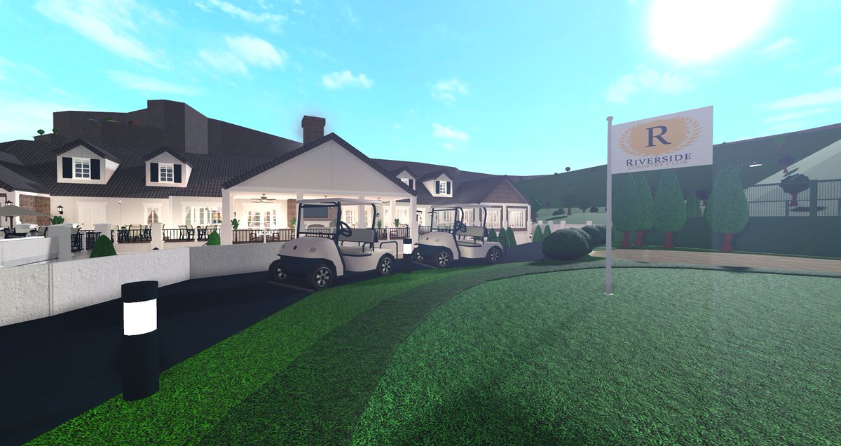 Froggyhopz On Twitter It S Finally Here Welcome To Riverside Estate S Brand New Country Club This Luxurious Club Has All Of The Amenities You Could Ask For A Large Pool Golf Course - bloxburg 1 brand new home roblox welcome to bloxburg