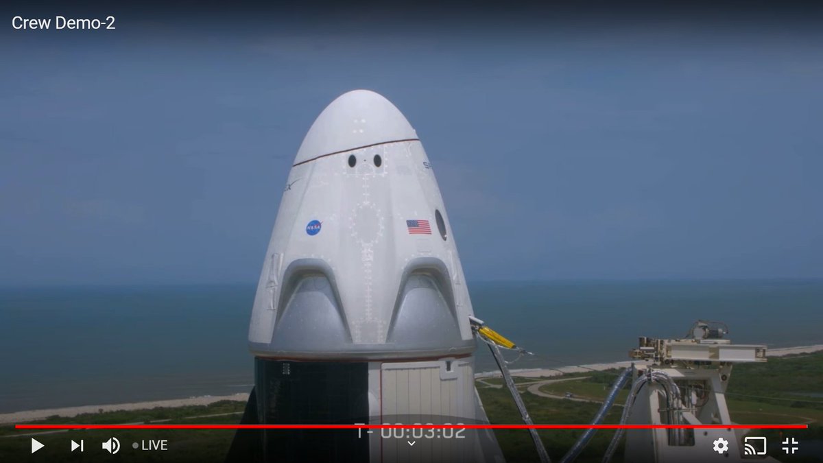 This capsule. This capsule is so important.T- 2 minutes #LaunchAmerica