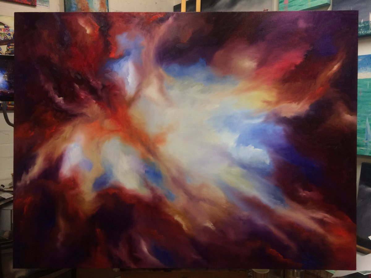 WarrenGreen06's tweet photo. New background... 😉👍 https:https://t.co/JtGG80NeJH

#art #artist #painting #painter #ukartist #oilpainting #artinprogress #artforsale #oilpaintingoncanvas #originalart #originalartwork #newart
 #space #cosmos #galaxy #nebula #artinprogress #paintinginprogress #lostinspace https://t.co/oqthLY7W6H