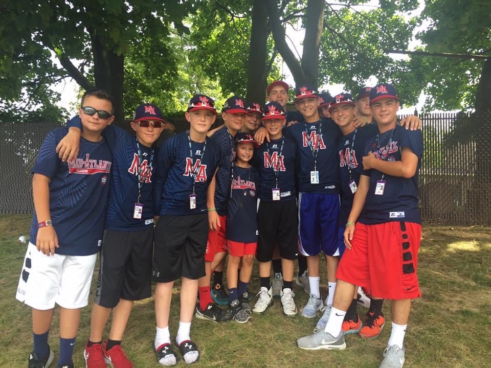 One of the younger players in the league, Blaise Brixner, came to all of the games to cheer on the boys. The boys gave him a team hat and he gave them all St. Christopher medals for good luck that they wore during the World Series. #MELLTakeover