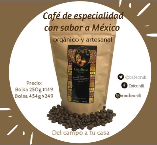 cafeonili's tweet photo. Coatlicue
Proveniente de la zona de Coatepec Veracruz, cultivado a una altura de 1185 a 1240 metros sobre el nivel del mar, con una variedad en su mezcla de granos Garnica y Mundo Novo. Calidad 100% Arabica.
Nos obsequia una taza de café con notas almendradas y cítricas.#coffee https://t.co/ia10cMNs4f