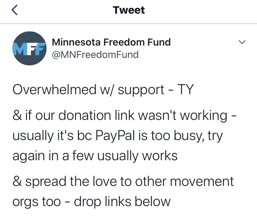 originally was going to donate to  @MNFreedomFund but very thankful Cara told me abt their influx in donation (photo1) & for those who are curious where i’ll be donating, here’s a rundown (photo2)