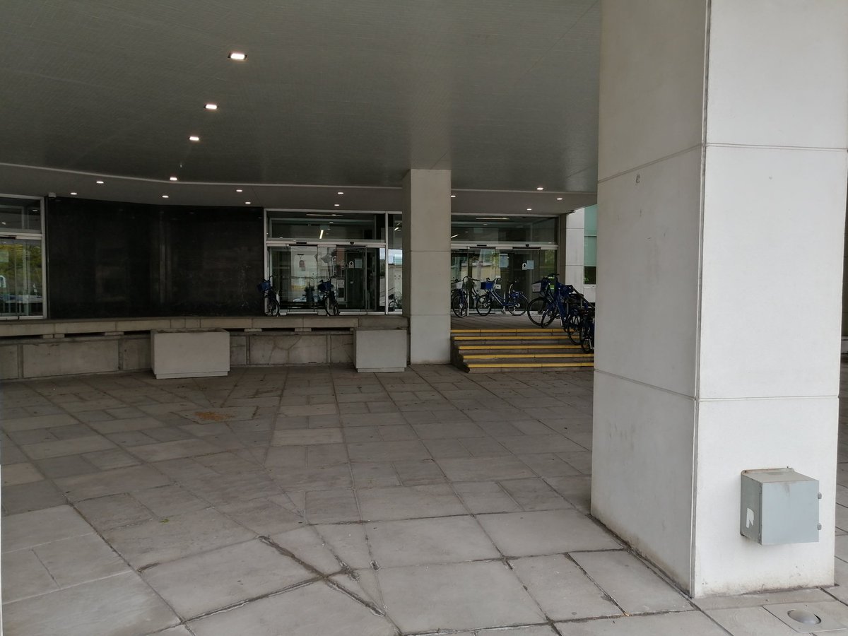 CameronKroetsch's tweet photo. Just walked by @cityofhamilton City Hall to see what I can only describe as a public art demonstration as Hamiltonians say goodbye to their bike share. 👋 ❤️ #SoLongSoBi #HamOnt https://t.co/PJh6iuaeKN