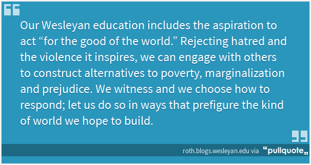 mroth78's tweet photo. Build an Anti-Racist Community in Which Hatred and Intolerance Have No Place --  Statement from @wesleyan_u leadership https://t.co/dnFQkPK6qP https://t.co/ksx3wOaMas