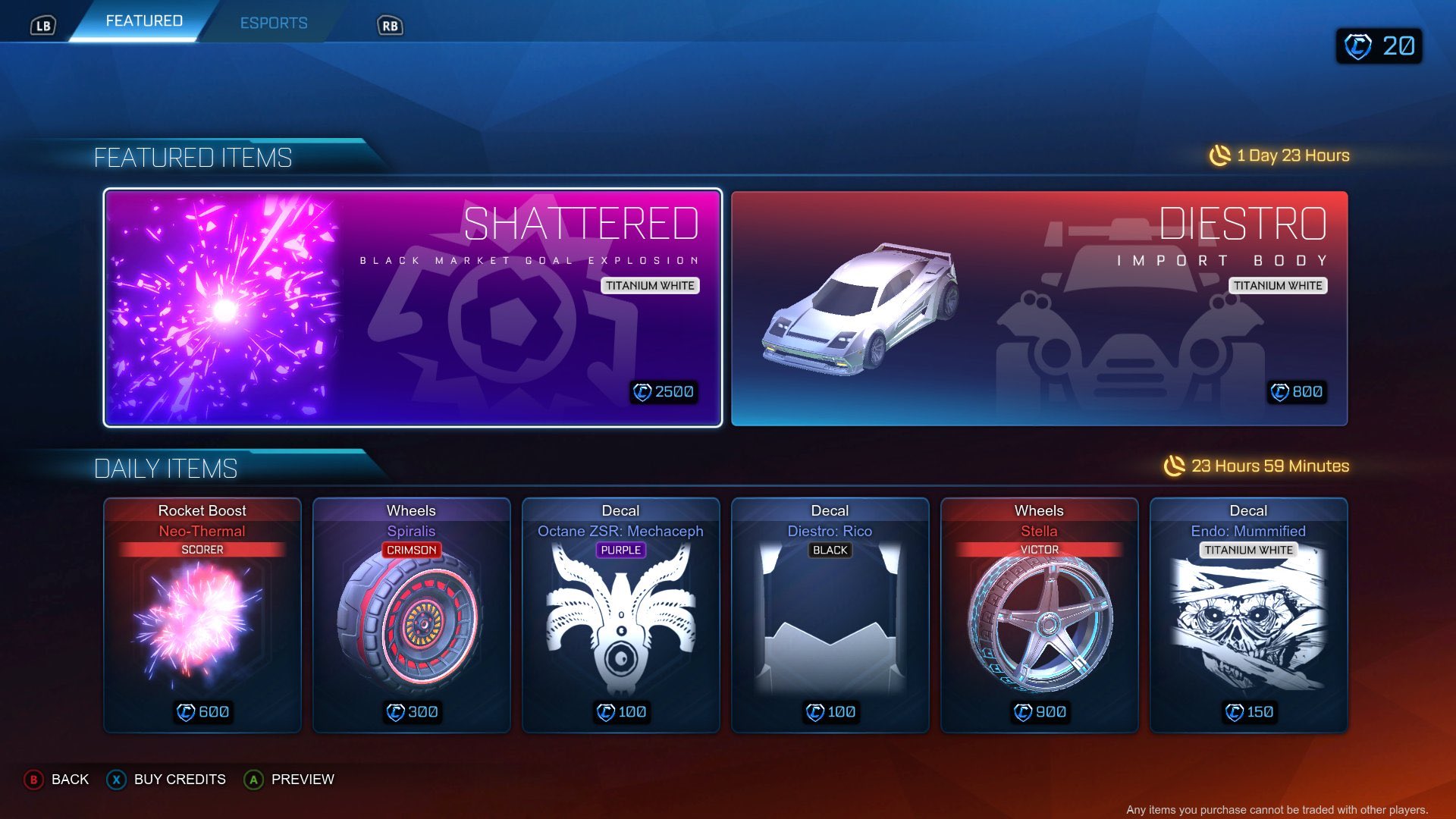 Rocket League Shop on Twitter "Item shop for 5/30…
